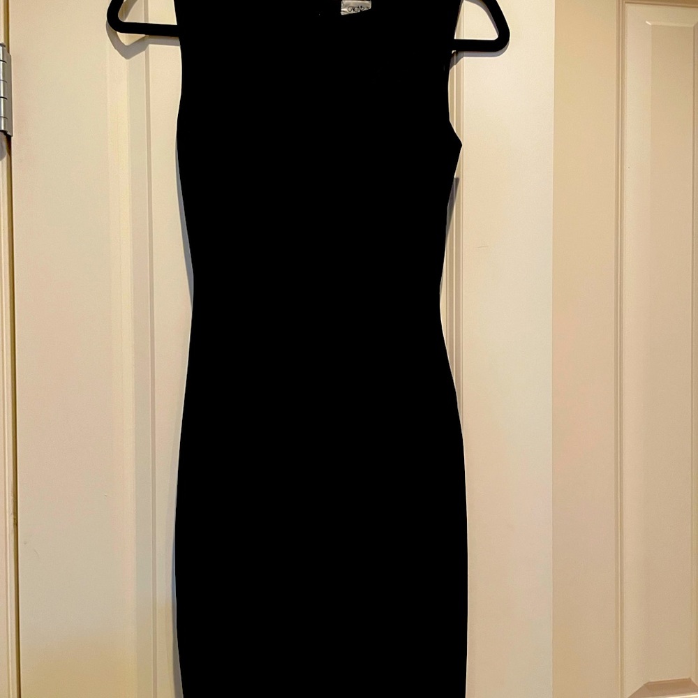 Cache evening dress - fitted black just above knee. Size 4 (fits more like a 2)